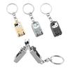 Mini Foldable Nail Clipper with Keychain - Portable Flip-Top Kitten Design