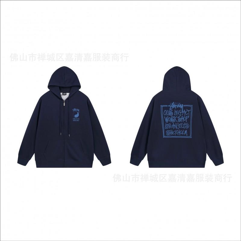 Unisex mikina s kapucí na zip s potiskem Bavlněný svetr Lehká podzimní zimní neformální svrchní oblečení