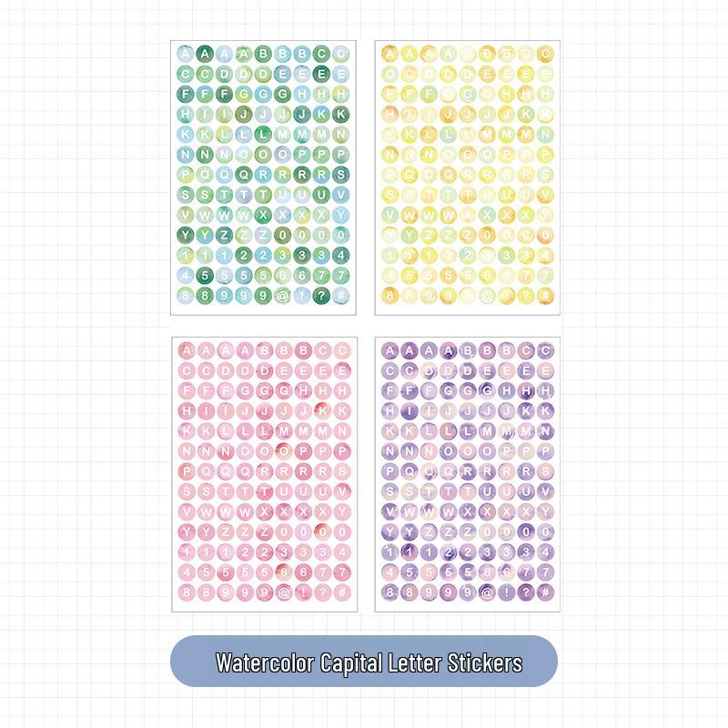 Korean Style Colorful Number & Letter Stickers for Decoration & Album Diaries