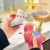 Dispensador de Jabón Diseño de Caballo Jabón de Manos Loción Gel de Ducha Botella con Cabezal de Bomba Dorado Accesorio de Baño