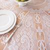 1Pc Lace Vintage 180CM Dust-proof Terylene White Tablecloth Tablecover Desk