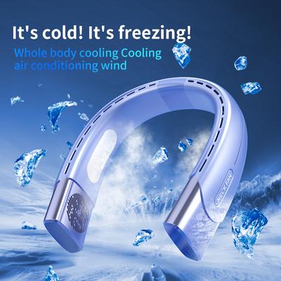Portable Neck Fan Wearable Air Conditioner USB Rechargeable Air Cooler 5 Speed Electric Fan for Outdoor Ventilator 5000mAh Fans