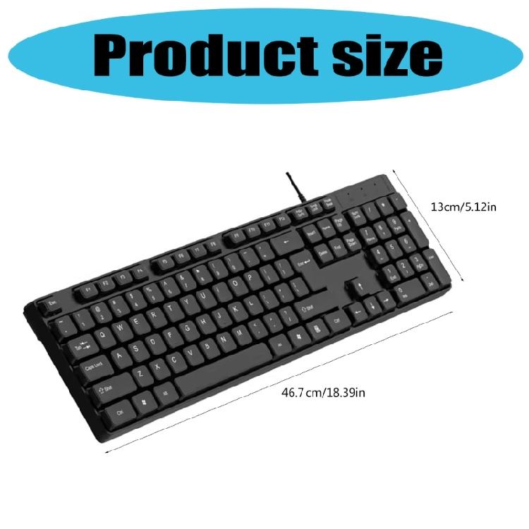 K15 Corded Computer Keyboard Ergonomic Typing Solution With Premium ABS Material For Work and Play