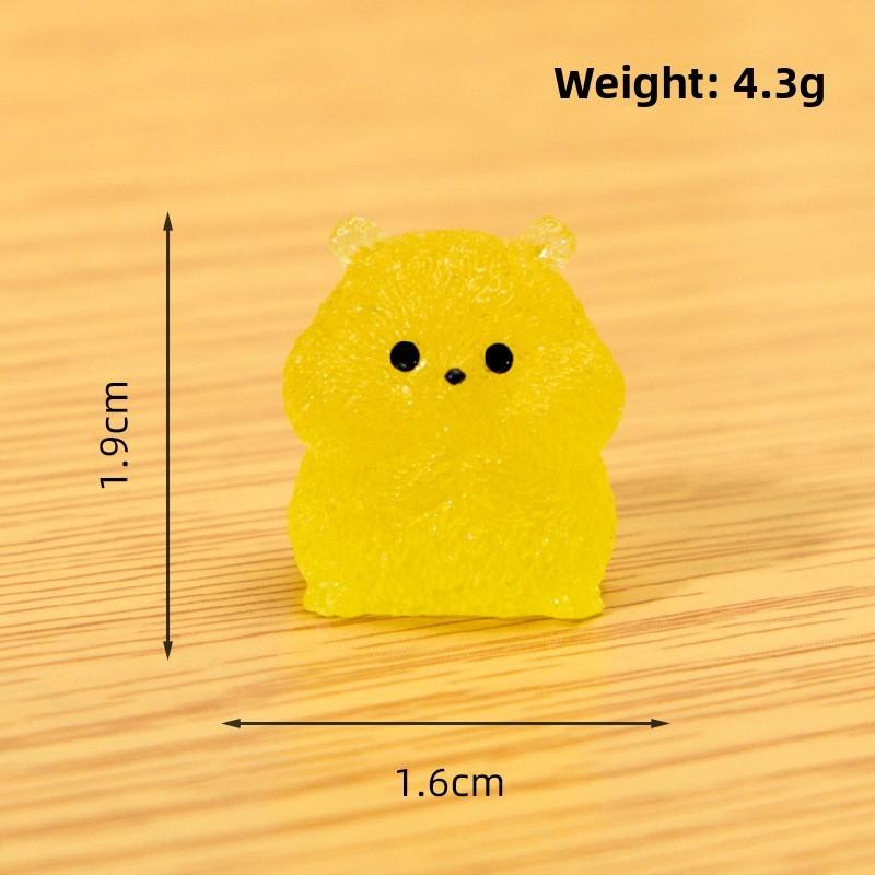Micro Landscape Ornament Luminous Hamster For Modern Home Office Decoration
