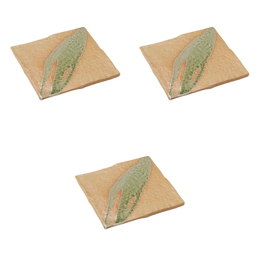 Set of 3 Akashino Nagashi 24cm Square Plates x x Square Plate Setomonohonpo [24.5 24.5 2cm] (Large)