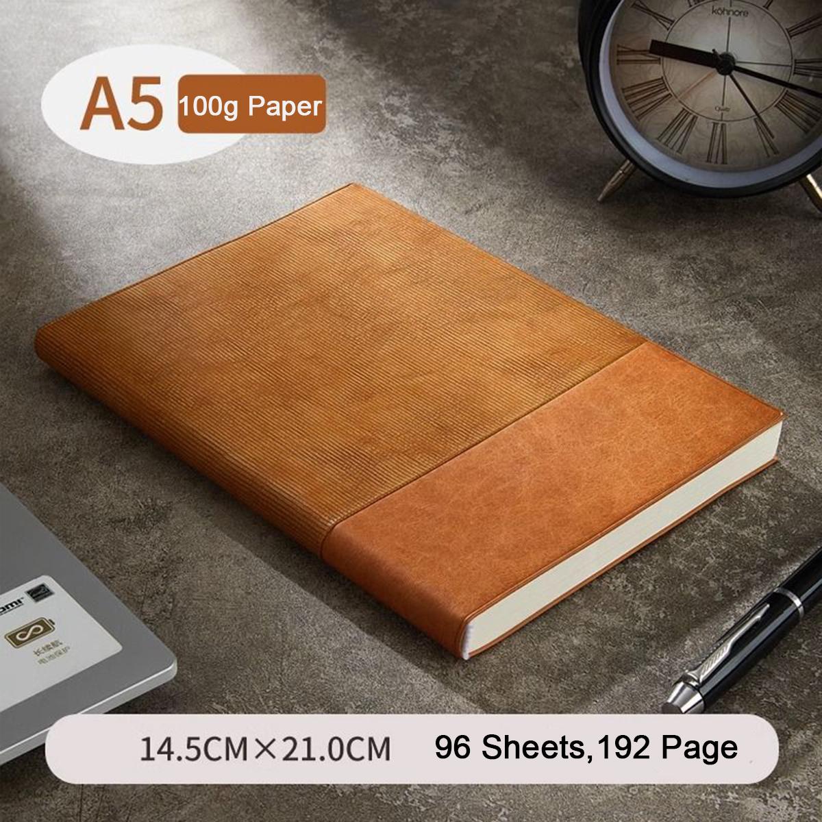 

Мягкая кожаная деловая тетрадь формата А5, ежедневник, блокнот, журнал для записей рабочих совещаний, заметки для студентов, справочник, 96 листов, 192 страницы A5