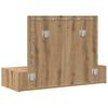 Makeup Table with Storage Brown 100 X 40 X 70 Cm Engineered Wood