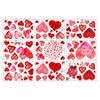 9 Sheets Watercolor Love Heart Print Window Decal Romantics Valentines Day Decors for Glass Door Window Sticker Clings
