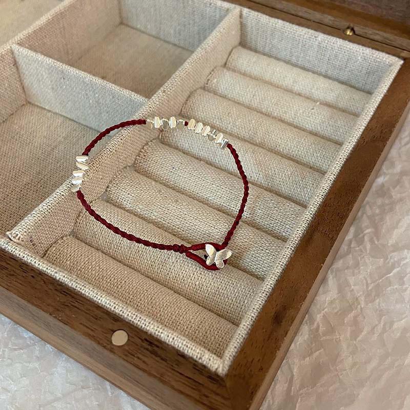 

Модний плетений браслет у формі метелика, срібний трикутний браслет із бісеру, прості жіночі прикраси