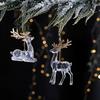 Christmas Tree Ornament Standing Deer Cup Butterflies Wing Design Sparkling Hanging Decoration Festive Holiday Season Home Decor