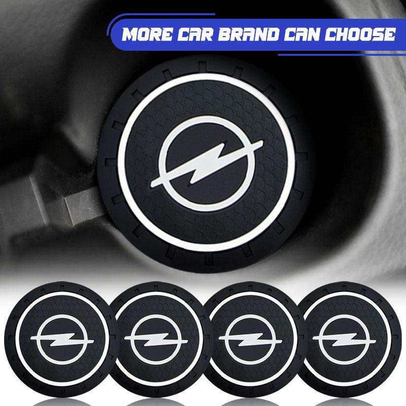 2Pcs Car Anti Slip Coaster Anti-noise Water Cup Pad Cushion Car Accessories For Opel Astra H G J Insignia Mokka Zafira Corsa Vectra B C D