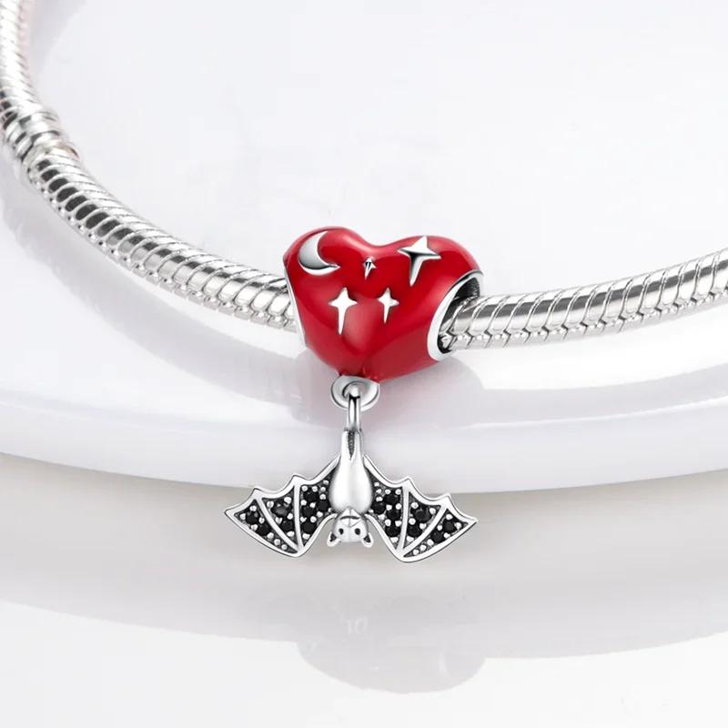 Copperhalloween Luminous Ghost Skull Beads Charm Fit Original Bracelet Women'S Diy Boutique Jewelry Gift