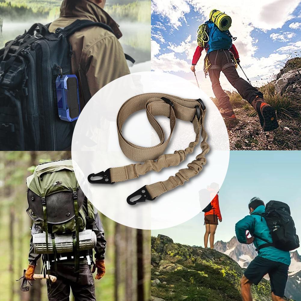 2-Punkt-Schlingengurt Multifunktionaler taktischer Schultergurt Verstellbare Schlinge Schulterseil Elastisch für Outdoor-Sportarten