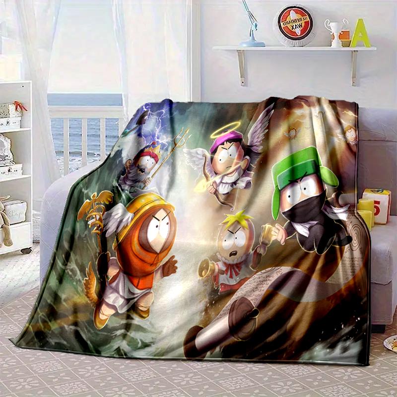 South Friends Adventure Blanket Flannel Blanket for bed, sofa, Camping, Hiking, Picnic Essentials, gift for family Fan gifts