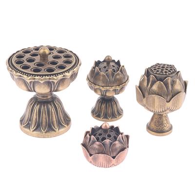 Alloy Lotus Incense Burner Lotus Incense Censer Archaic Copper Sandalwood House Furnishings Home Office Decoration