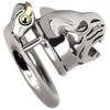 CB Chastity Lock for Men Stainless Steel Leopard Head Penis Cage Adult Sex Toy Cock Cage Cockring BDSM Slave Fetish Scrotum
