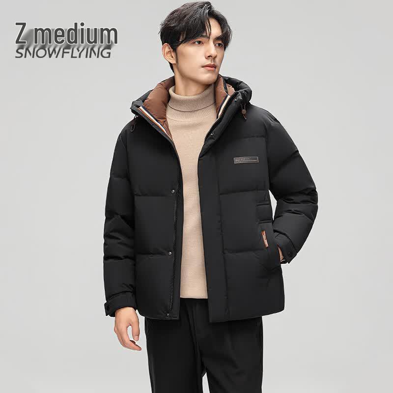 Xuezhongfei Men s Hooded Down Jacket L
