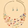 Style Multi Layer Pearl Crystal Necklace Set For Women Summer