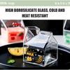 380ml Kawaii Quadratischer Milchkarton Glasbecher Hitzebeständig Süß Erdbeere Pfirsich Frühstücksbecher Puddingbecher Milchflaschen
