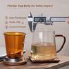 Banwushenghuo Glass Tea Infuser Cup, Office Water Bottle, Green Tea Cup for Men with Filter