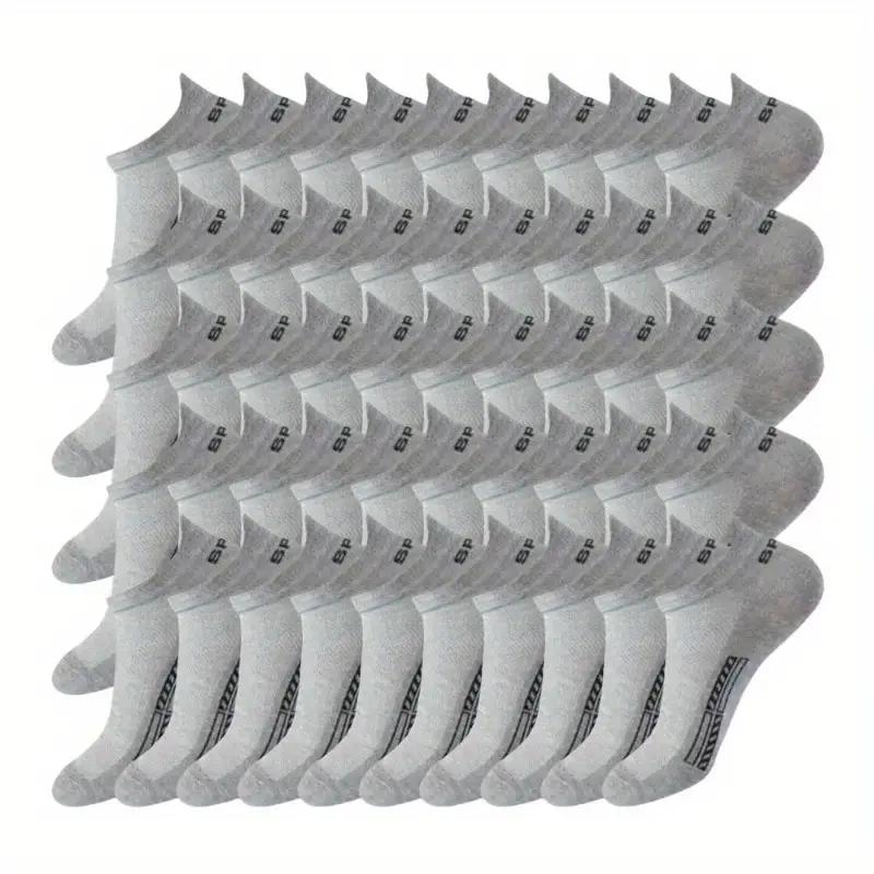 

50 pairs of socks Men s hosiery ear lift waist waist boat socks Running fitness sports socks One Size
