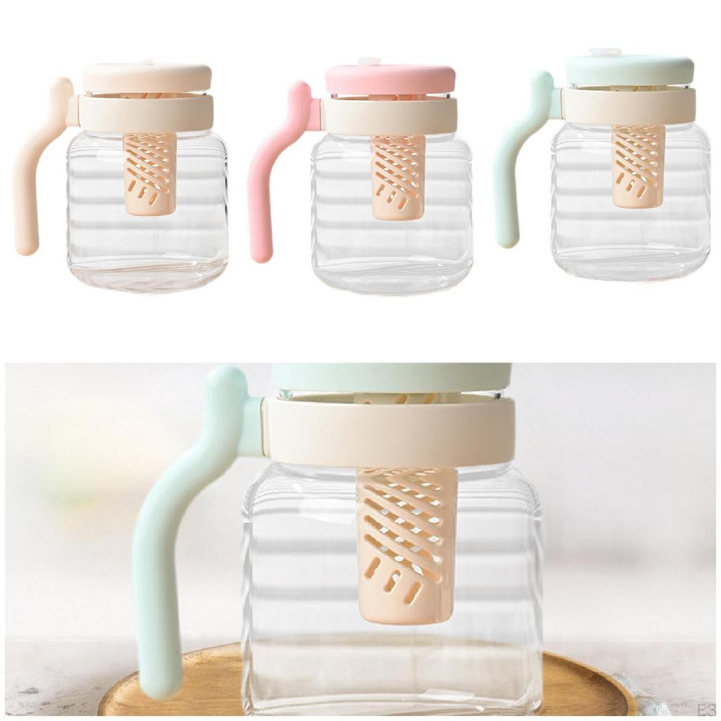 Glass Tea Cup with Infuser Mug 950ml Drinking Cute Leakproof Clear Bottle