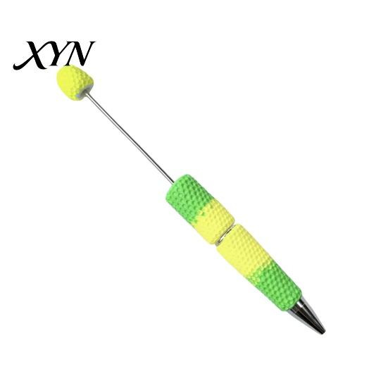 Decorative Ballpoint Pens DIY Beadable Pen, Colorful Fancy Beaded Crafting Novelty Rainbow Gift for Students, Party Favors, Creative Office
