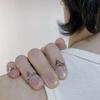 4 pièces Bague Métallique à Queue Affûtée Personnalité Simple Cool Ouverture Bague Mode pour Hommes Femmes Bijoux de Fête