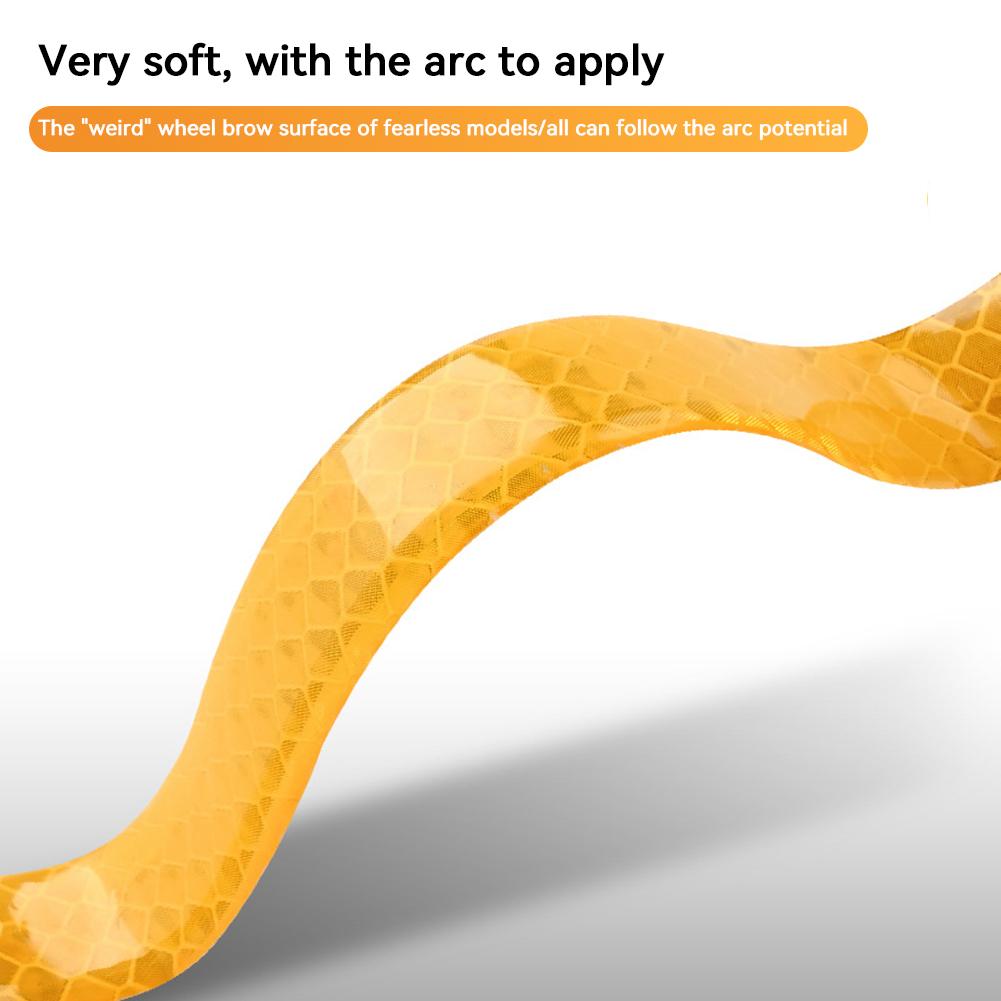 2Pcs Reflective Car Wheel Arches Safety Warning Sticker Mark Car Stickers Tape Reflective Strips Exterior Accessories