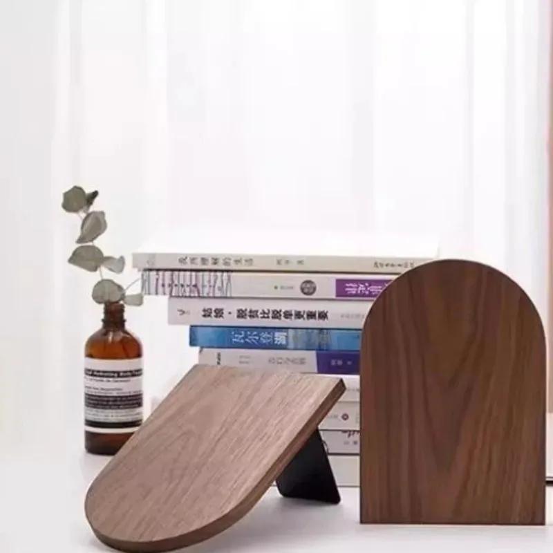 Creative Wooden Bookcases Vertical Table Divider Book Stand Desk Auxiliary Shelf Bookshelf Partition Desk Accessories Study Room