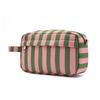 Women's Durable Portable Waterproof Striped Oxford Cloth Makeup Bag with Compartments