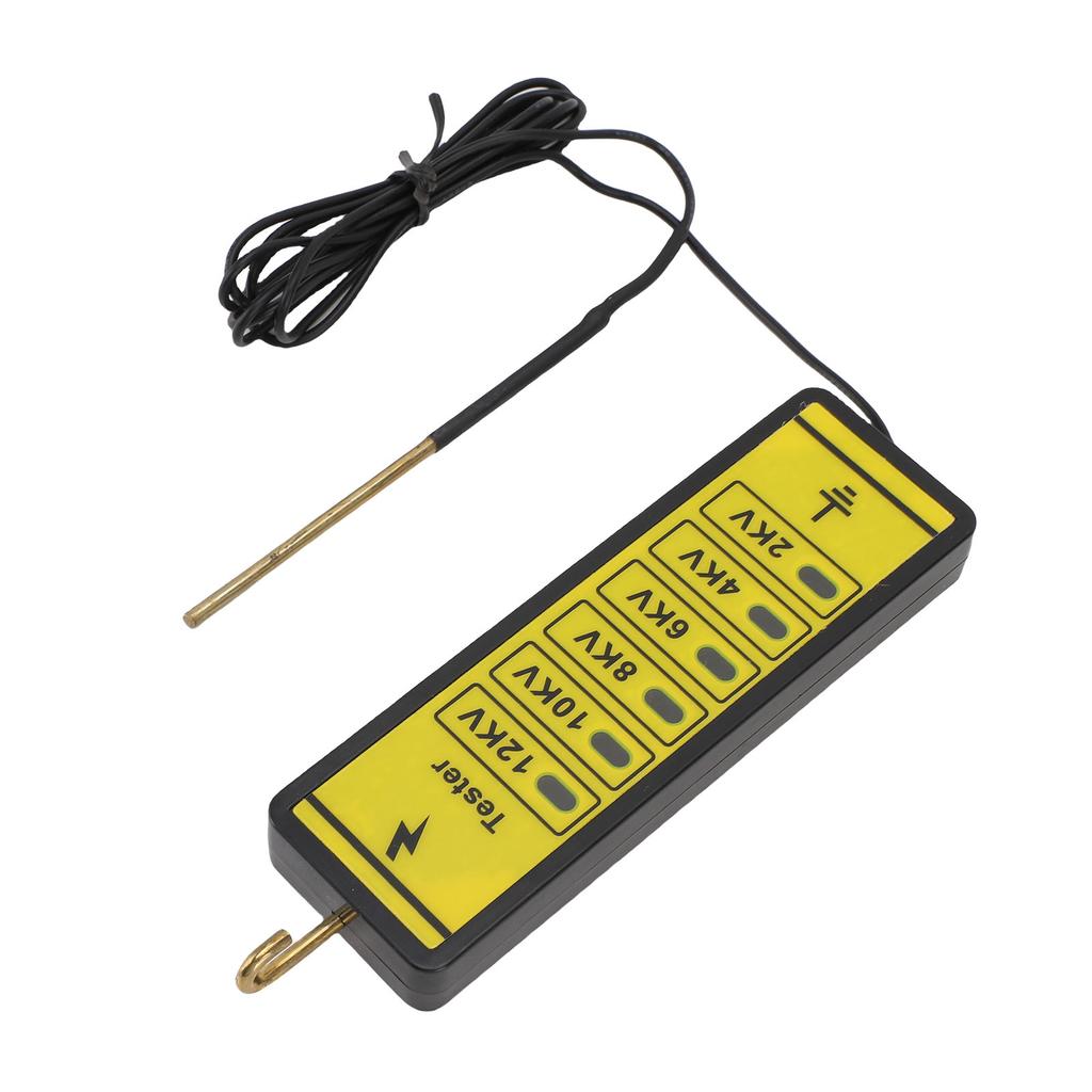 Portable Electric Fence Voltage Tester 12kv Electric Fence Voltage Fault Finder with 6 Indicator Lights for Farm