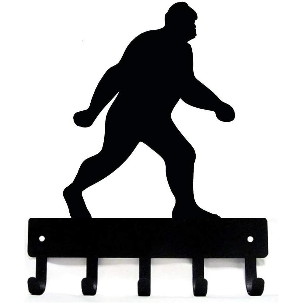 

Чугунный Рожок для обуви Bigfoot Крючок для ключей 6 дюймов Рустикальный Органайзер для прихожей чёрный