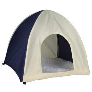 Tipi - Trixie - 37 x 35 x 37 cm - Bleu foncé/beige - Pour rongeurs - Douillet et protecteur