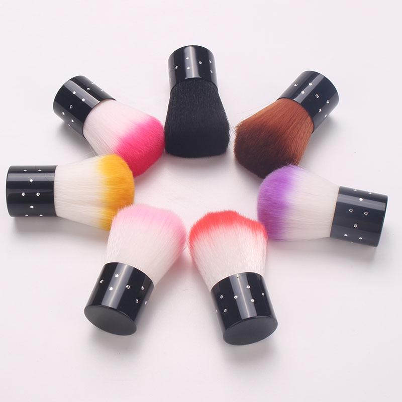 Rhinestone Nail Dust Brush with Soft Bristles - Multi-Color Options, Lightweight Beauty Tool