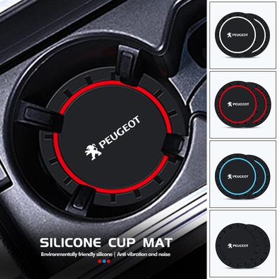 For Car Cup Holder Anti Slip Insert Coasters Pads Interior Accessories 207 208 2008 3008 307 308 206 407 508 5008 106