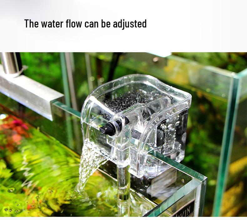 Transparent Wall-Mounted Waterfall Aquarium Filter