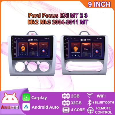 9 inç 2 Din Araba Radyo Ford Focus EXI MT 2 3 Mk 2 2004 - 2011 Multimedya Video Oynatıcı Navigasyon Android Otomatik 2 Din
