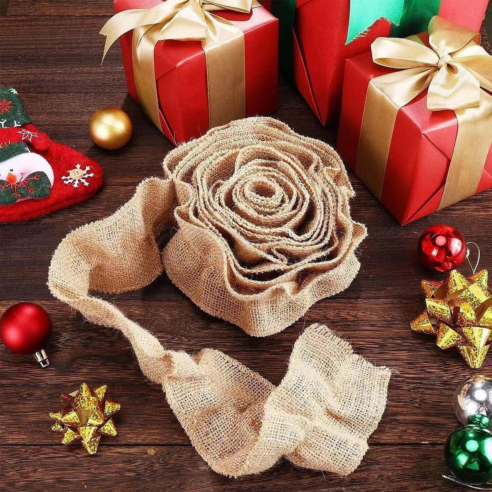 

6 шт. гирлянд из лент для рождественской елки своими руками, в деревенском стиле, для входной двери в фермерском доме, спальни