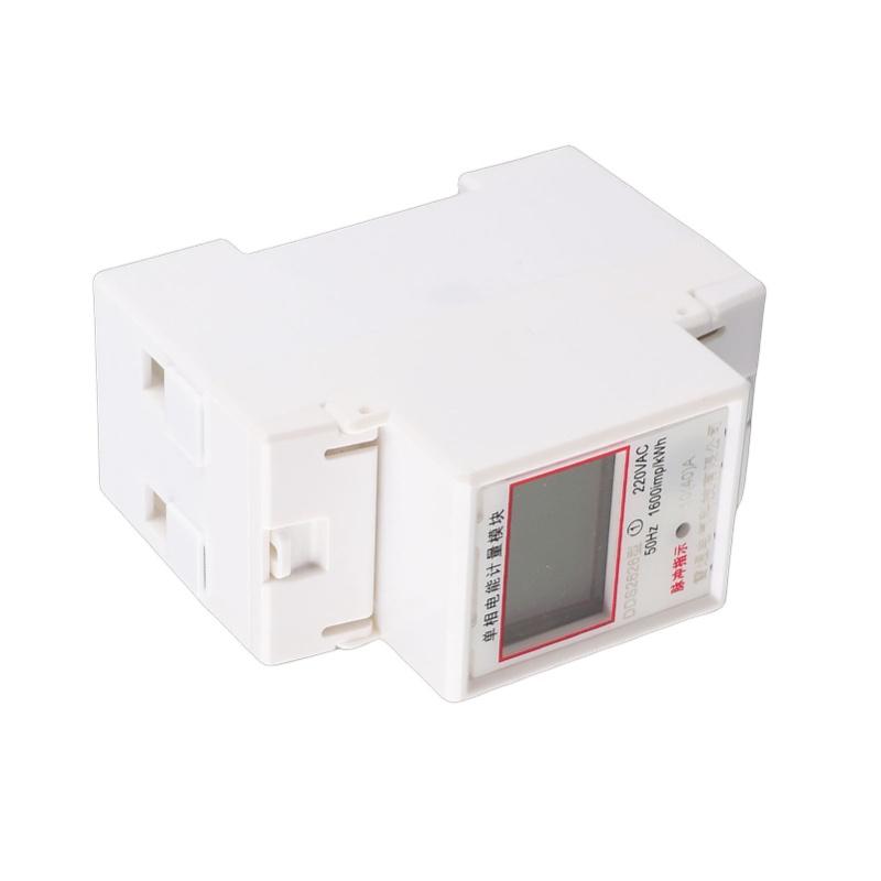 DDS2626 2P Single Phase Electronic Energy Meter LCD Display Din Rail KWH Power Meter 10(40)A(Manual Zeroing Ordinary Display)