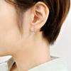 Earrings K10 White Gold Basic White Topaz AJBE2359 TH [Official] [Vendome Aoyama]