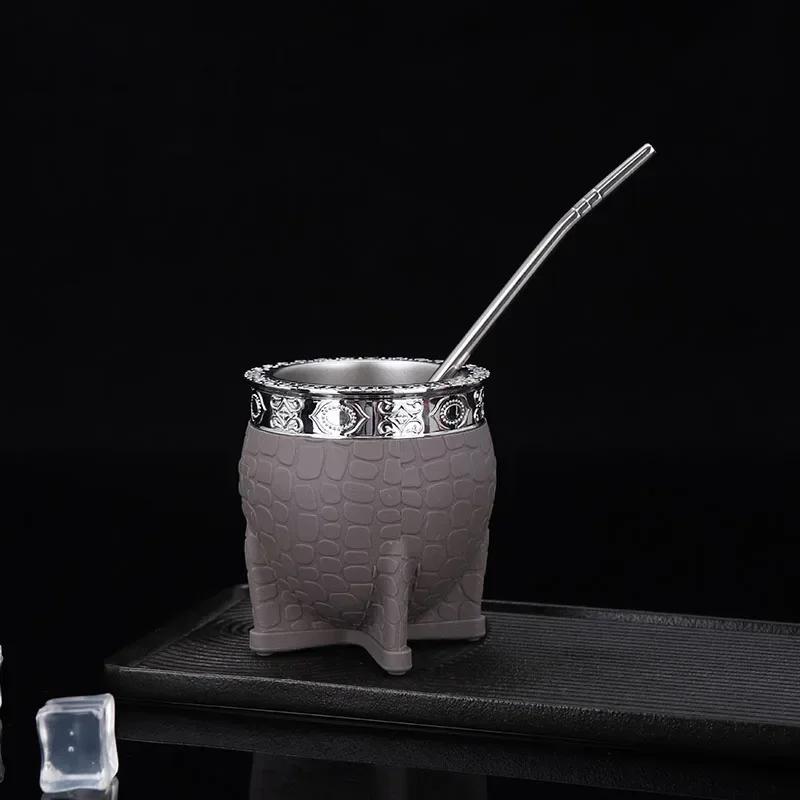 200ml 1Stück Edelstahl Doppelwandbecher Kaffee Bier Isolierter Becher Yerba Mate Tee Trinkbecher Doppelwandige Edelstahl Tasse