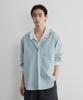 Le Mad One Pocket Normal Striped Shirt - Blue