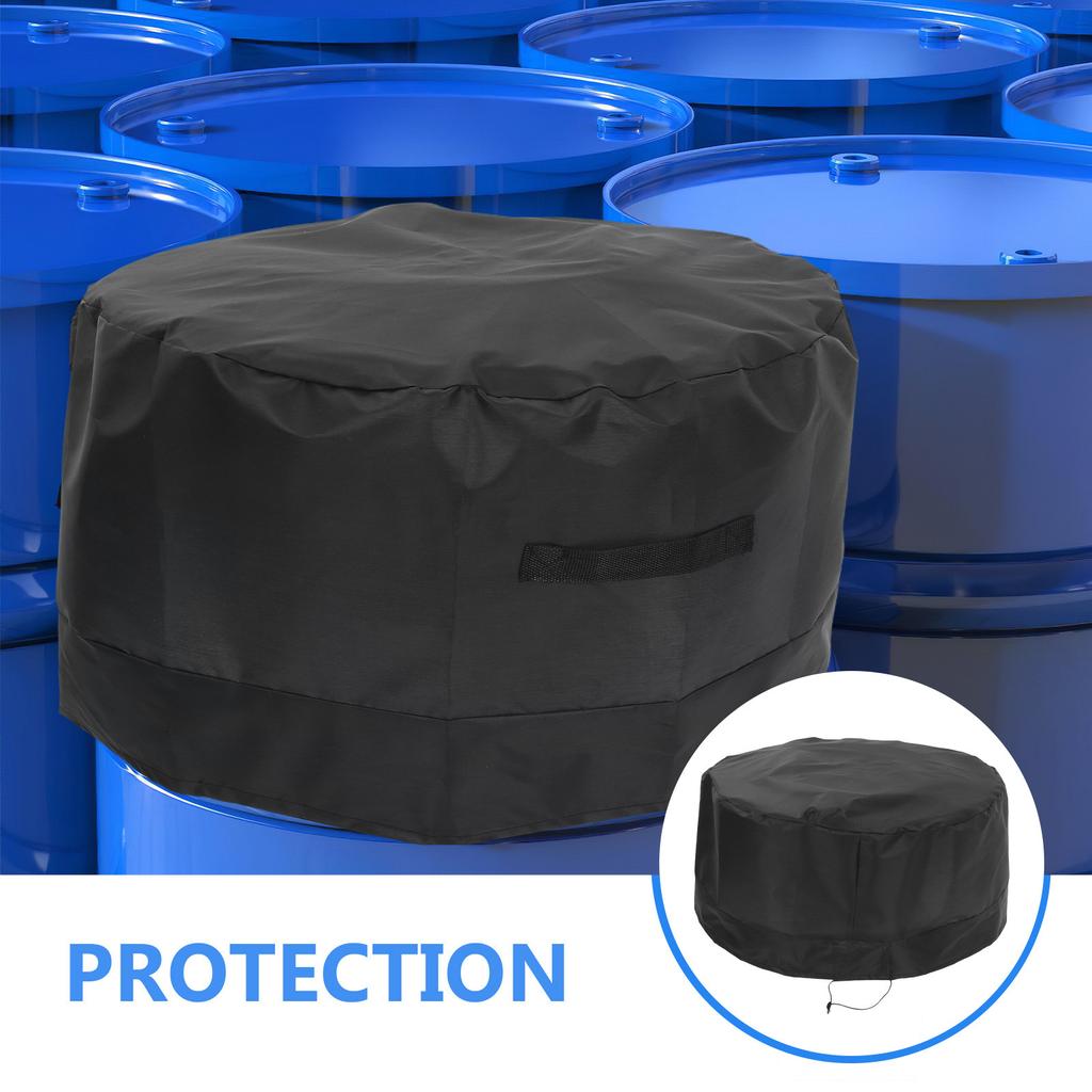 Heavy-Duty Oxford Cloth Barrel Lid Cover Tight Seal Reusable Drum Cover for Outdoor Storage Water Dispenser Chemical Bucket