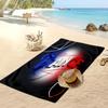 France Football Print Beach Towel Quick Dry Super Absorbent Soft Bath Towel for Swimming Beach Travel Fan Souvenir Gift