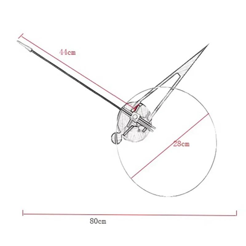 Modern Creative Wall Clock Nordic Spanish Large Wall Clocks Bedroom Silent Movement Clock Luxury Living Room Decoration Clocks