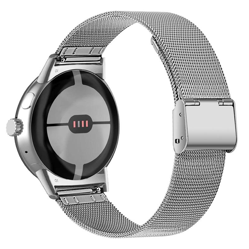 For Google Pixel Watch 3 41mm/Watch 2/Pixel Watch Stainless Steel Watch Strap Buckle Design Milanese Mesh Wrist Band Replacement