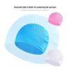 Summer Silicone Water Drop Swim Cap - Extra Elasticity, Ear Protection, Large Size for Long Hair, Comfortable Fit.