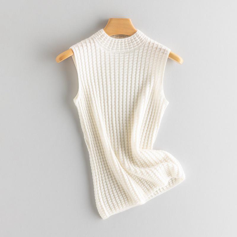 2026 Le Kasha Pure Cashmere Sleeveless High Neck Women's Camisole Tank Top