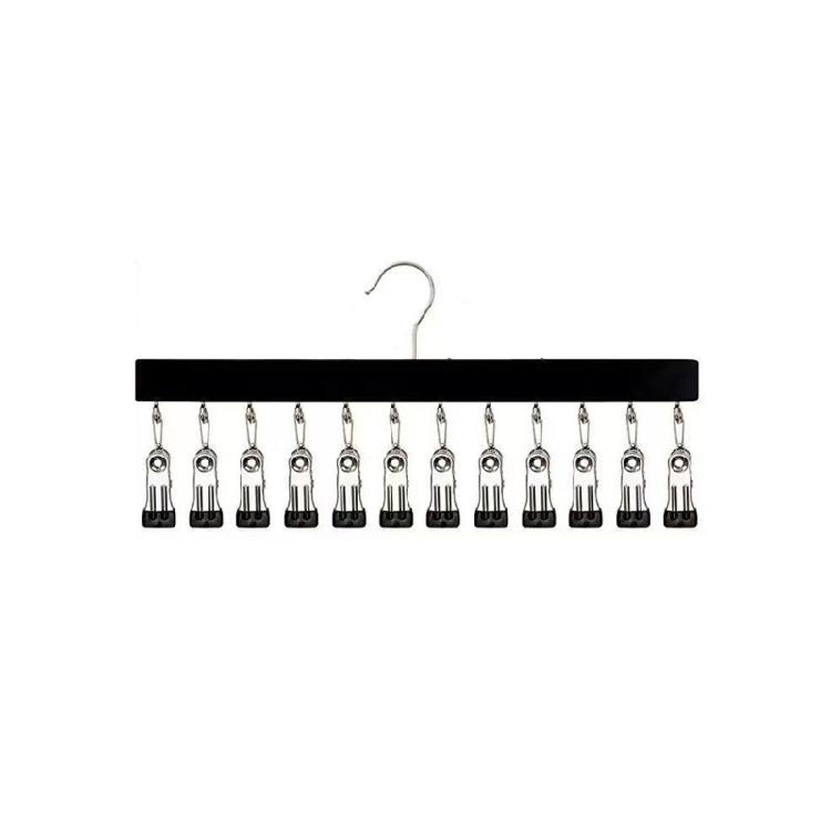 Practical Storage Rack For Caps Belts Household Clothes Hanger with 12 Clip for Bedroom Or Entryway